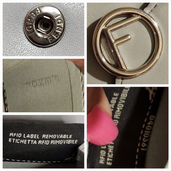 FENDI Micro Calf Leather F Logo Micro Trifold Wallet 8M0395-A0KK-189-8167 - Picture 9 of 16